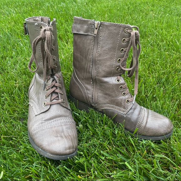 Shoes Neutral Brown Combat Boots Poshmark